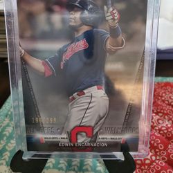 Cleveland Indians Edwin Encarnacion 2018 Topps Walk-Off Serial Number Baseball Card 