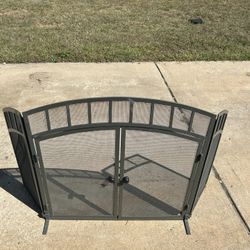 Fireplace Screen With Door