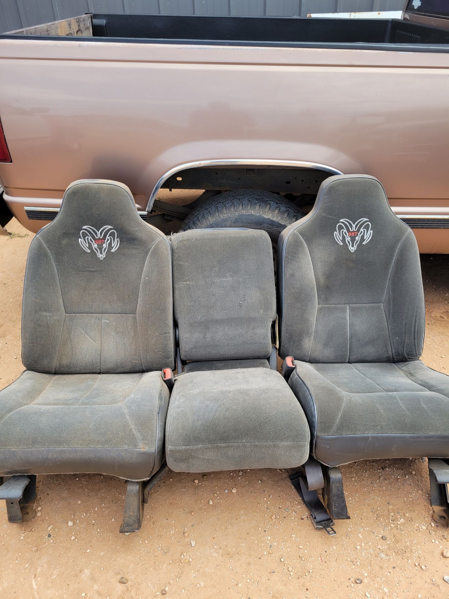 Front seats to a Dodge ram