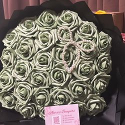 Green Foam Roses 