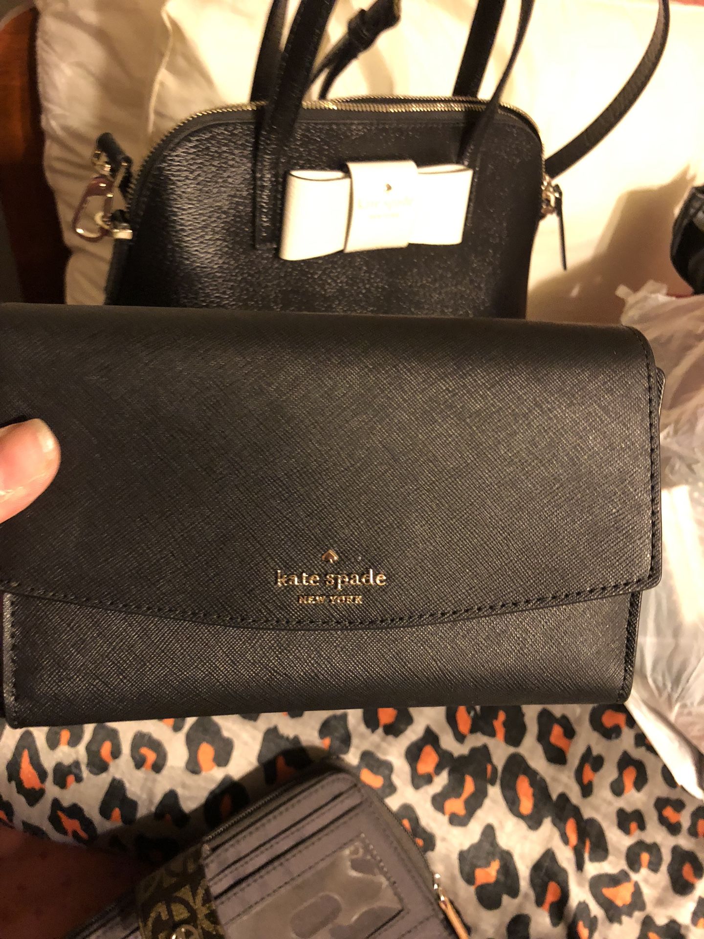 Kate Spade Perry Wallet On String Deep Berry