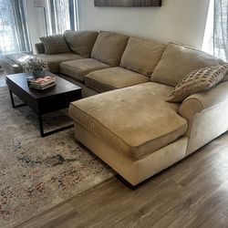 U shaped boho microfiber couch