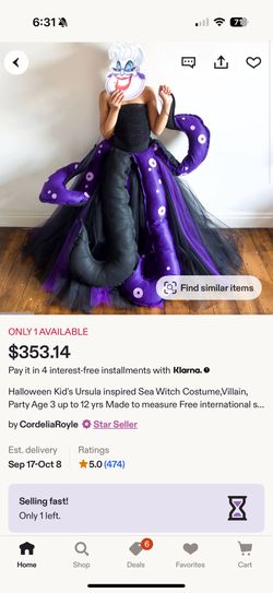 Custom Ursula Dress Costume