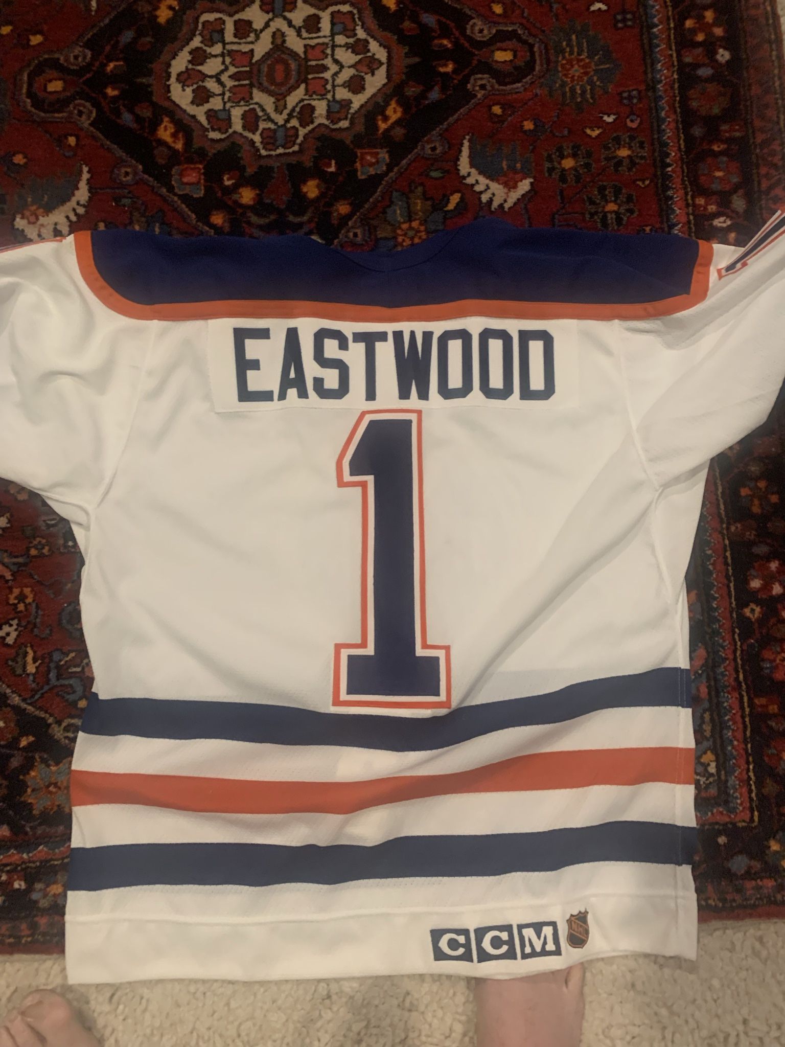 Custom Clint Eastwood Edmonton Oilers Jersey Signed By The Man Himself Legend Clint Eastwood