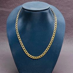 Gold Concave Curb Chain 
