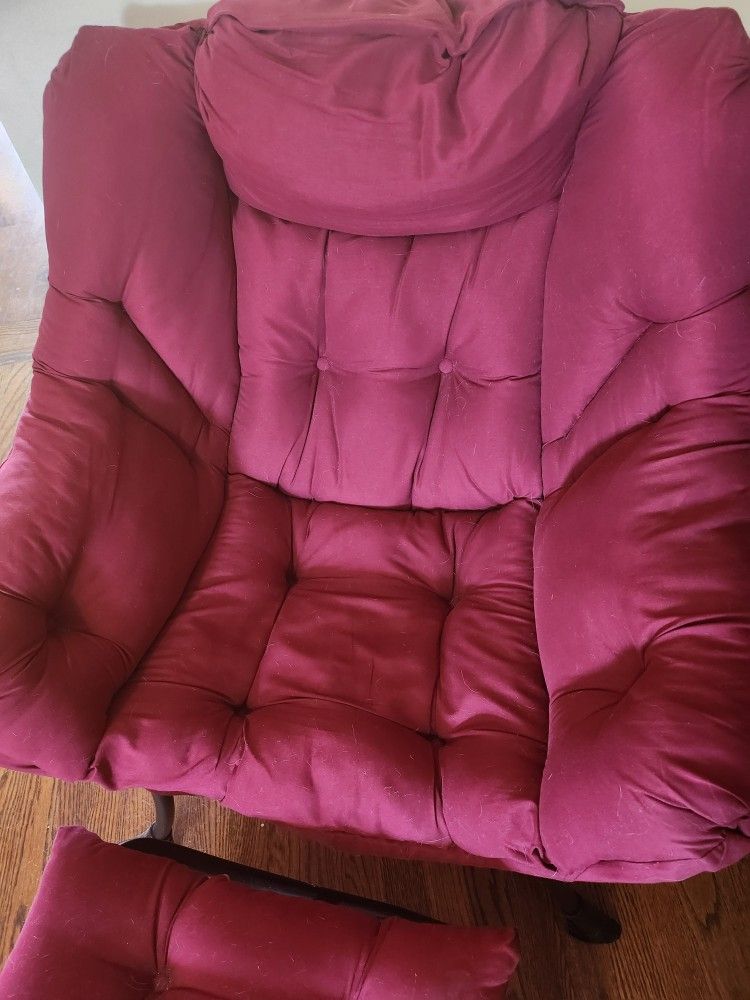 Lazy Chair with Folding Ottoman