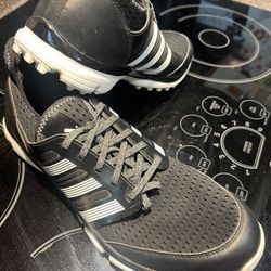 golf shoes, Addidas, super lightweight with an interior sock for GR88 stability.  with gripping soles. Size size 13, but fits as a size 12 . Spikeless