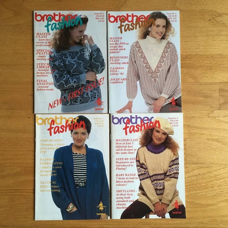 Lot of 4 Brother Fashion Magazines Small Format