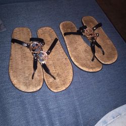 Michael Kors Flops One Pair Is A Size 9 The Other Pair  Size 7 $10 Each