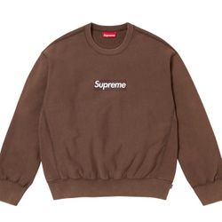 SUPREME WASHED BOX LOGO CREWNECK SIZE MEDIUM 