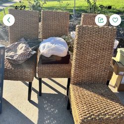 Dining room chairs - wicker