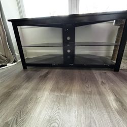 TV Stand With Glass Shelving