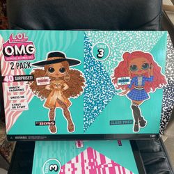 LOL Surprise OMG Fashion Doll 2-Pack Da Boss And Class Prez With 20 Surprises Each