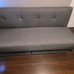 Futon With memory foam mattress topper