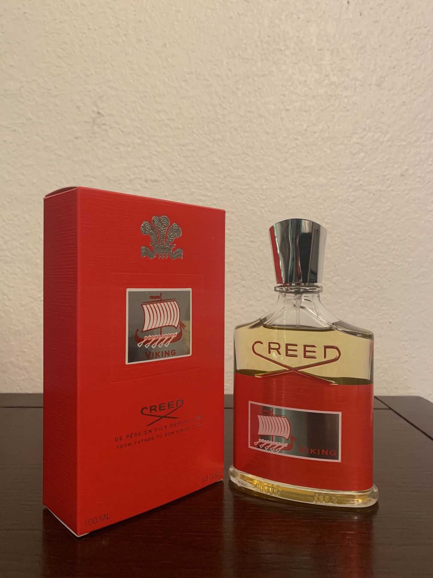 Red Creed Viking Cologne 3.3oz ( Full Bottle)