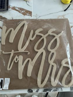 Wedding Decor Miss to Mrs Sign