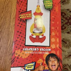 Ryan's World Children's Toy Vacuum Cleaner with Real Suction Power