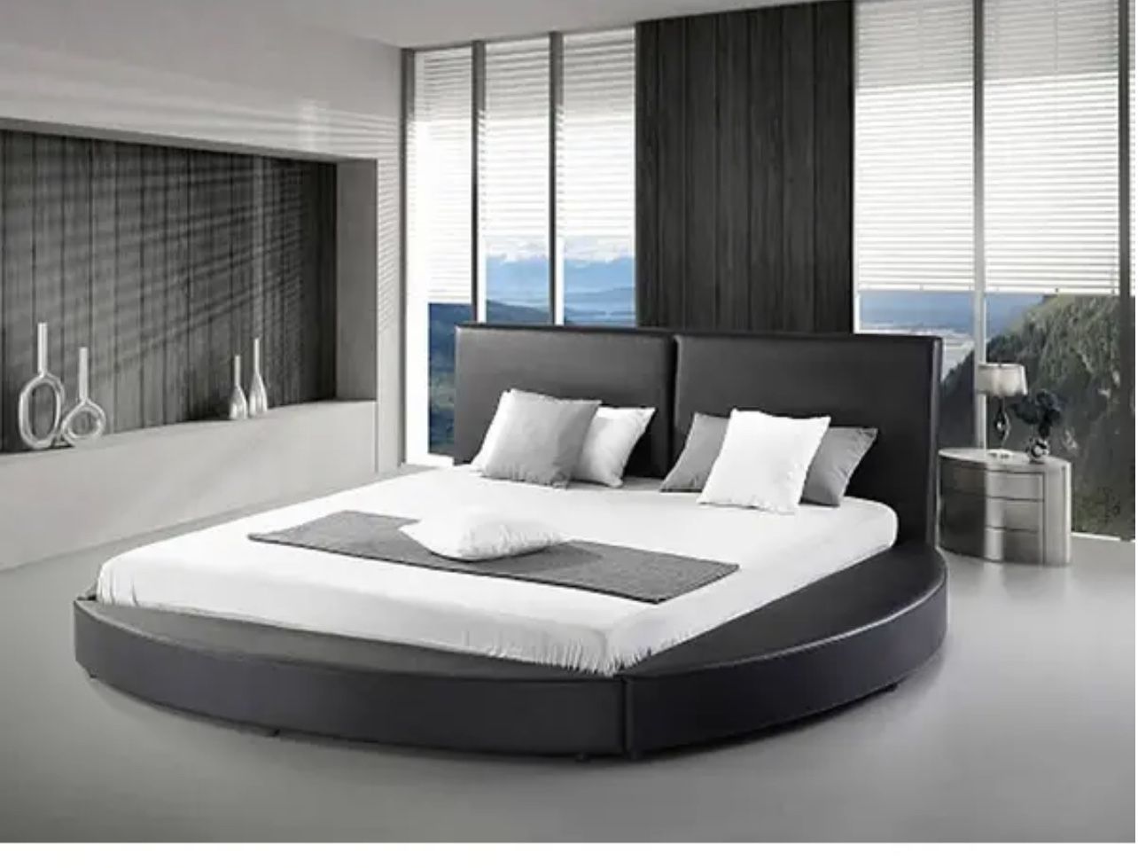 Modern Round Shape Platform Bed