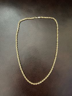 24” 10k Diamond Cut Yellow Gold Rope Chain