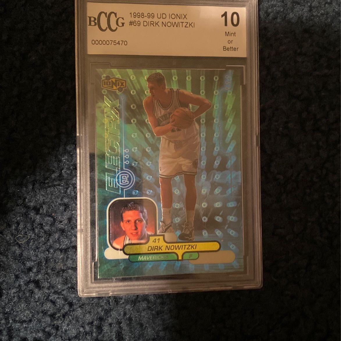 1998-99 UD Ionix Dirk Nowitzki Rookie Graded 10 GEM BCCG