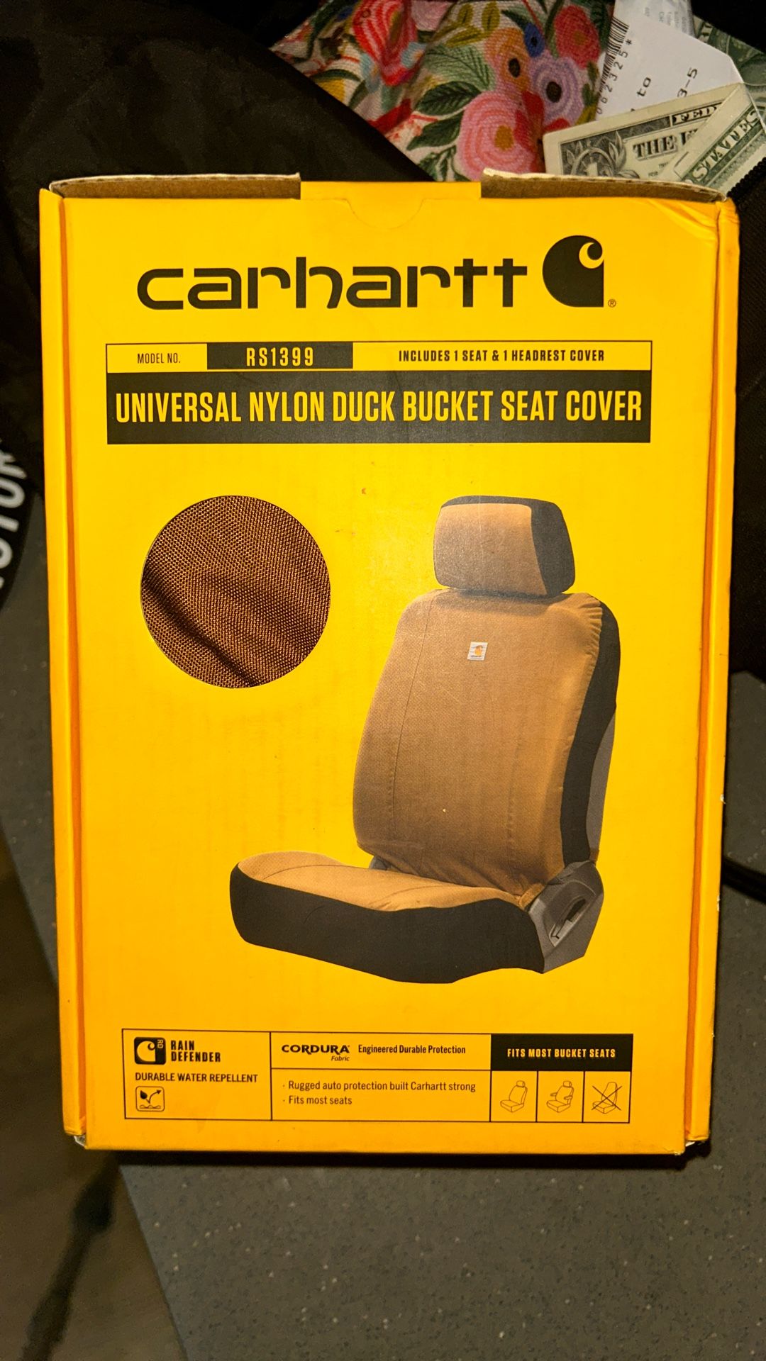 Carhartt Universal Nylon Duck Bucket Seat Cover