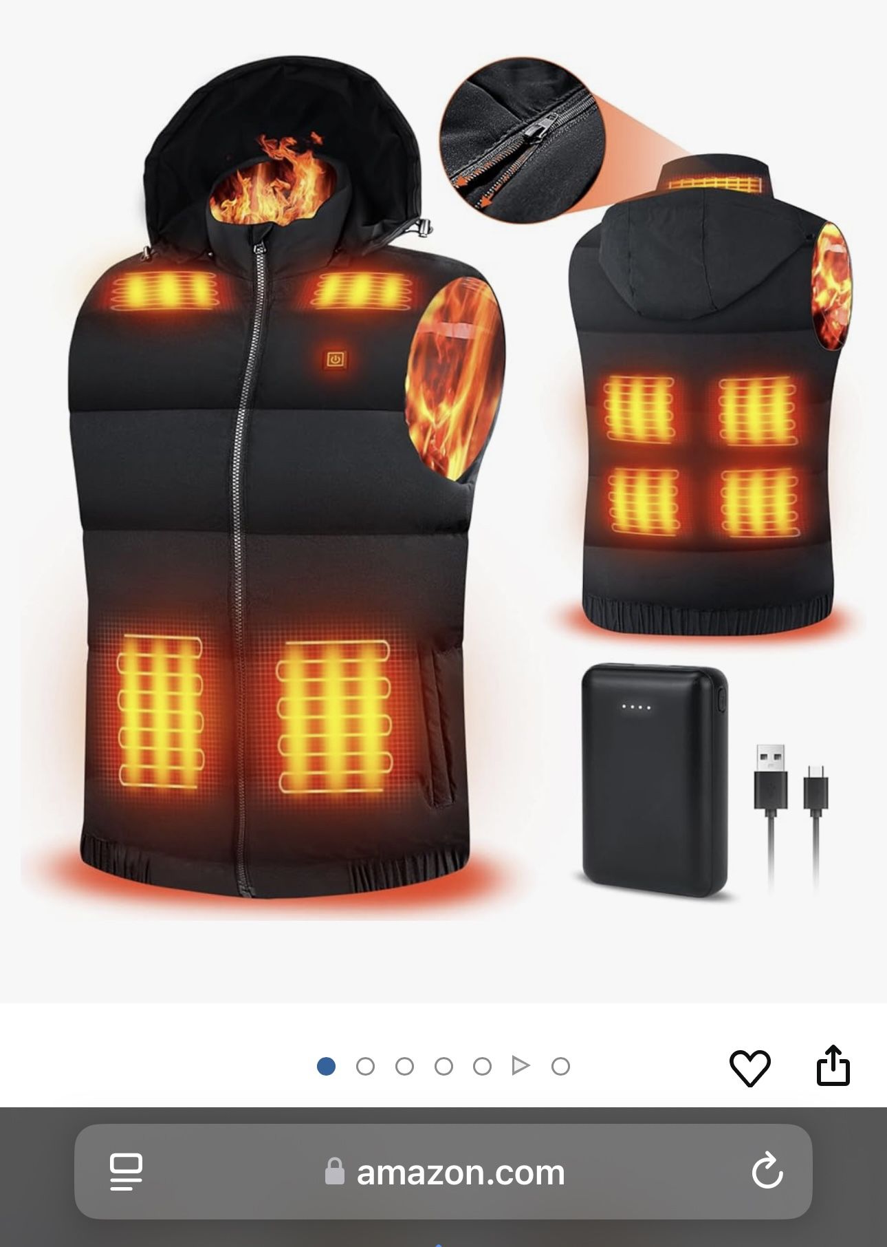 hooded heated vest