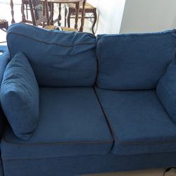Blue Couch/Futon 2 in One