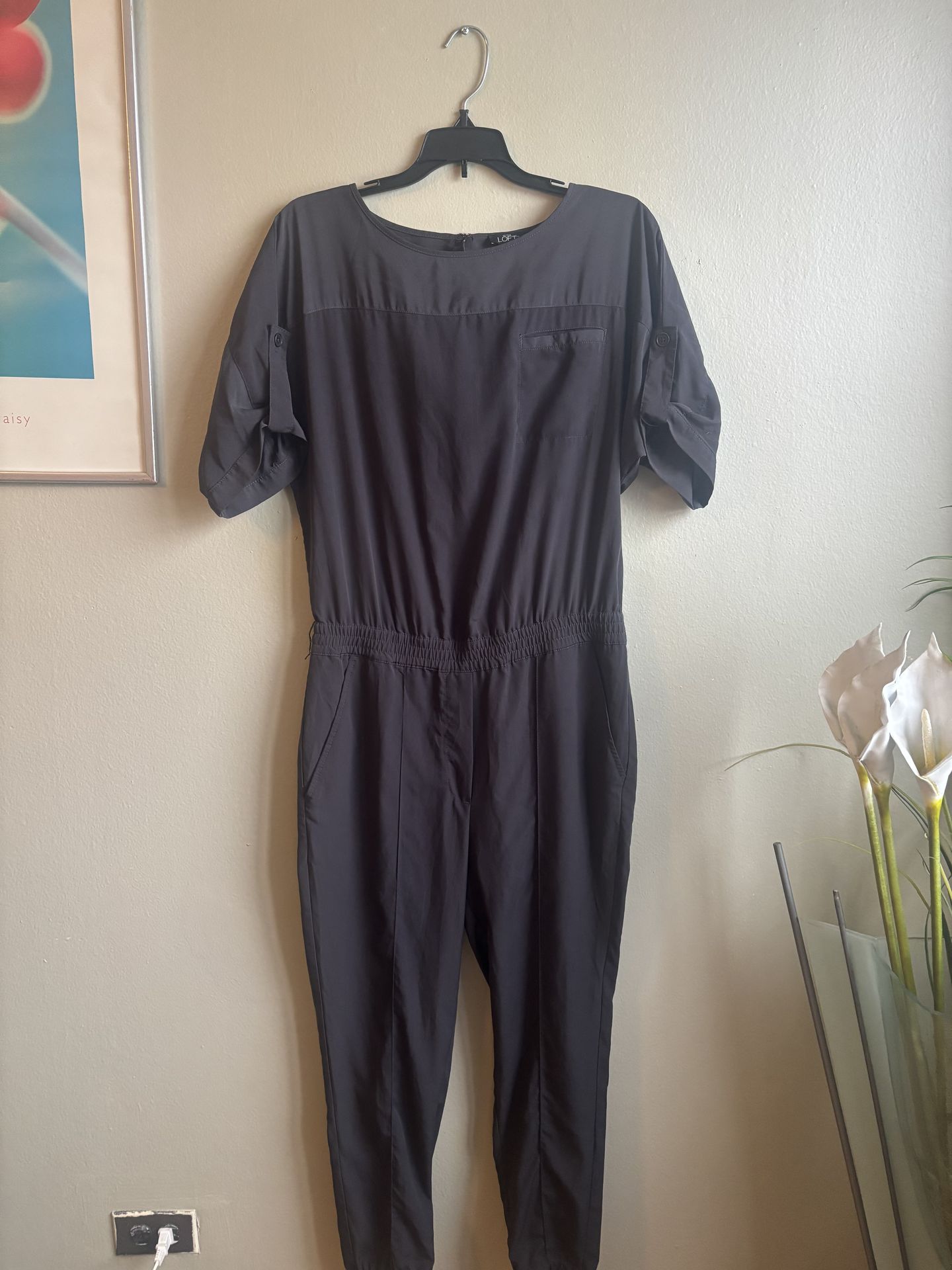 Ann Taylor LOFT Size 2 Gray Jumpsuit