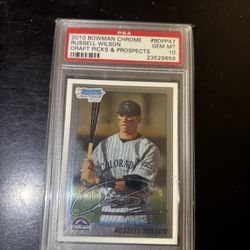 2010 Bowman Russell Wilson PSA 10
