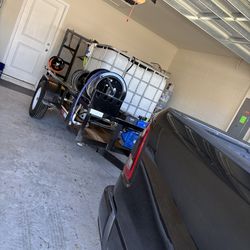 Pressure washing trailer