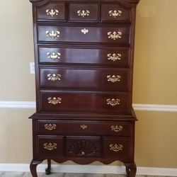 Dixie Chippendale Queen Anne HighBoy Chest / Dresser