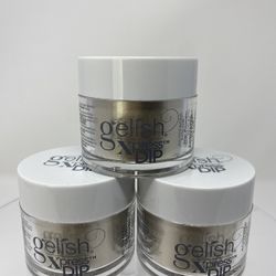 3 PCs Gelish Xpress Dip Yellow Dip Powder, 1.5 oz. Give Me Gold