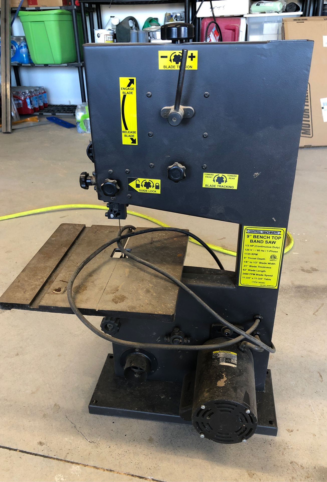 1/3 HP 9 in. Benchtop Band Saw Central Machinery for