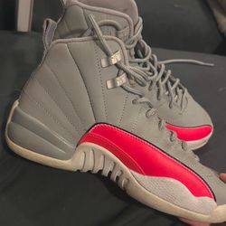 Jordan 12s Retro Grey and pink 