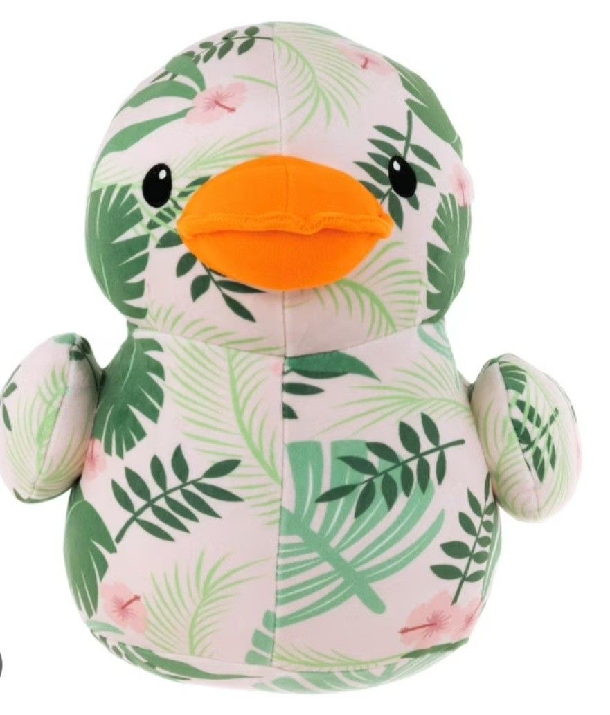 Way to Celebrate Plush Tropical Print Duck