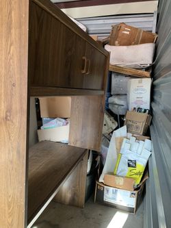 Desk, Hutch, and Shelves