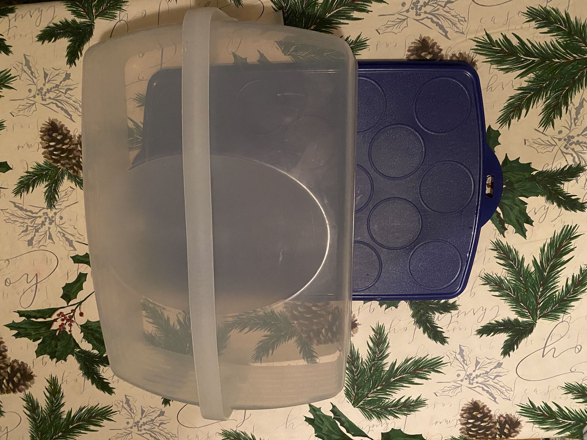 Tupperware Cupcake/ Cake Carrier With Snap Lid