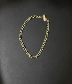 18K GP Vintage Gold Link Chain Bracelet