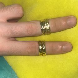 Plated Gold Ring Set Brand New Size Medium Rings 