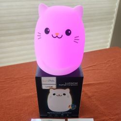 NEW Cat Lover Bedside Lamp Night Light Changing Colors rechargeable LED Valentine's Day
