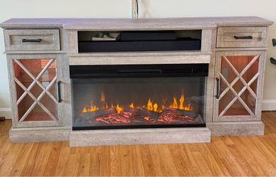 Electric fire place tv stand