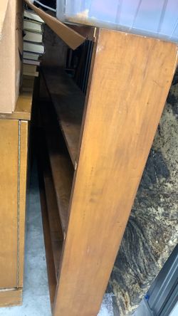 bookshelf and wardrobe