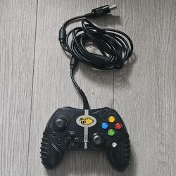 Xbox Original Transparent Smoke Black Colored  Madcatz Wired Controller With Break Away Cable