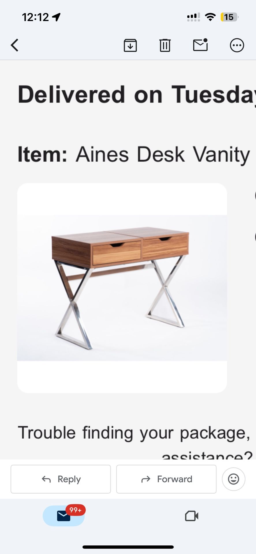 Walnut Vanity/desk