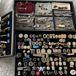 Vintage cuff links Tie Pins Clips  