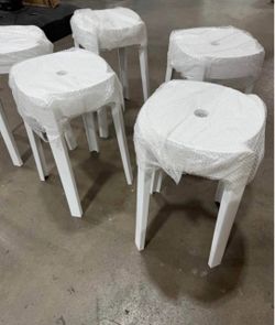 Lightweight portable stackable stools set of 5