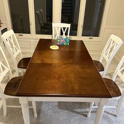 Crosley Furniture Shelby 7-Piece Traditional Dining Table Set, Dinner Tables with Kitchen Chairs