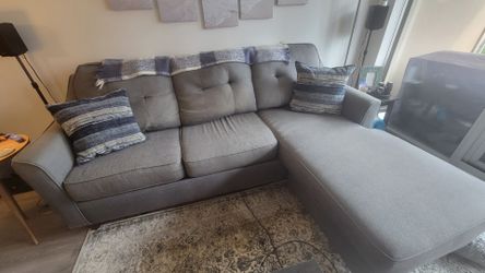 Charcoal Grey Sectional Couch