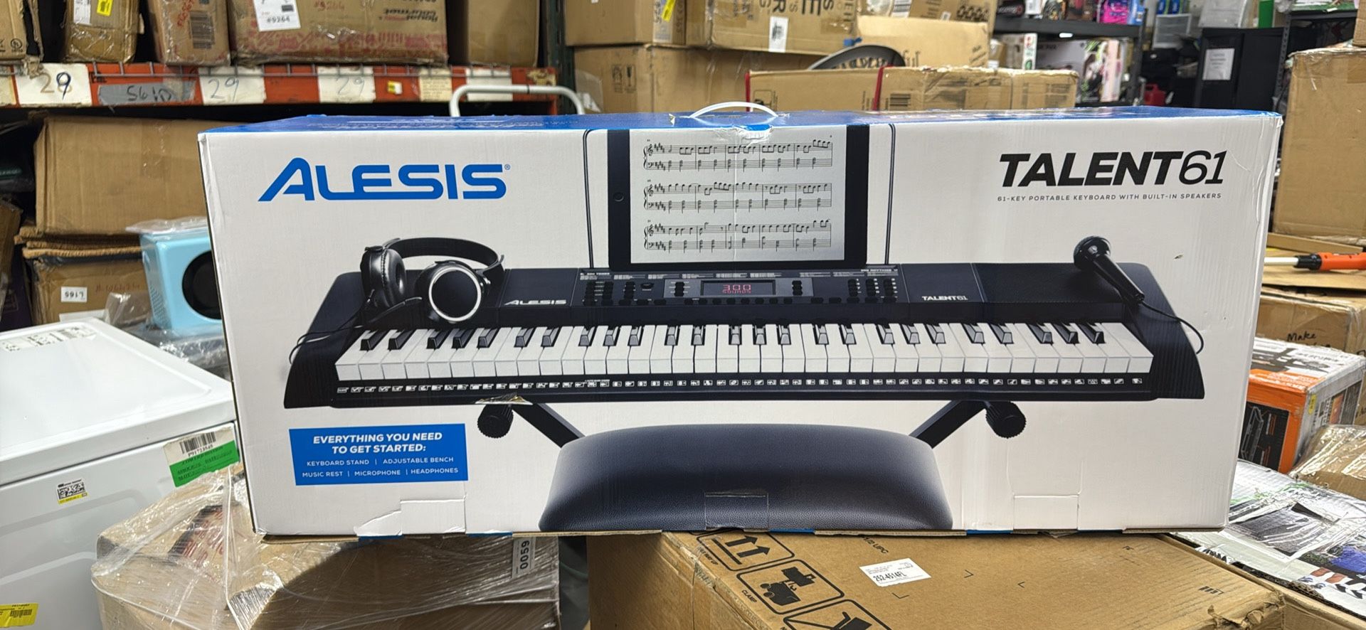 Alesis Talent 61-Key Portable Piano Keyboard