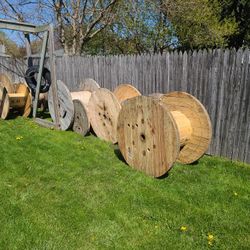 Wood Spools $1 An Inch Across 